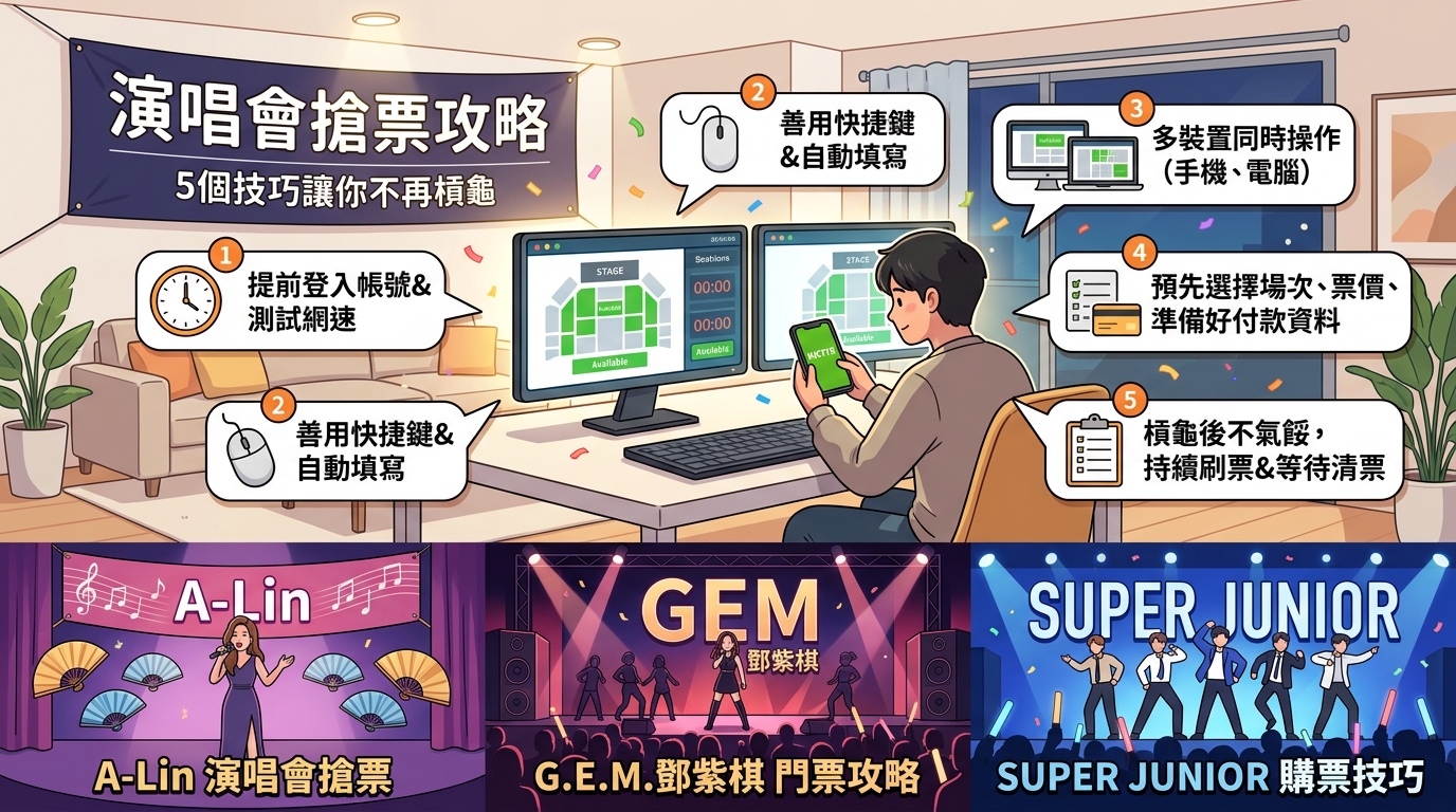 演唱會搶票攻略:5個技巧讓你不再槓龜 - Illustration 2
