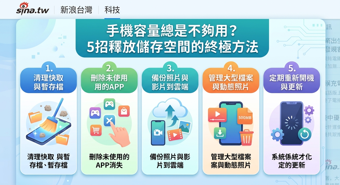 手機容量總是不夠用？5招釋放儲存空間的終極方法 - Illustration 2