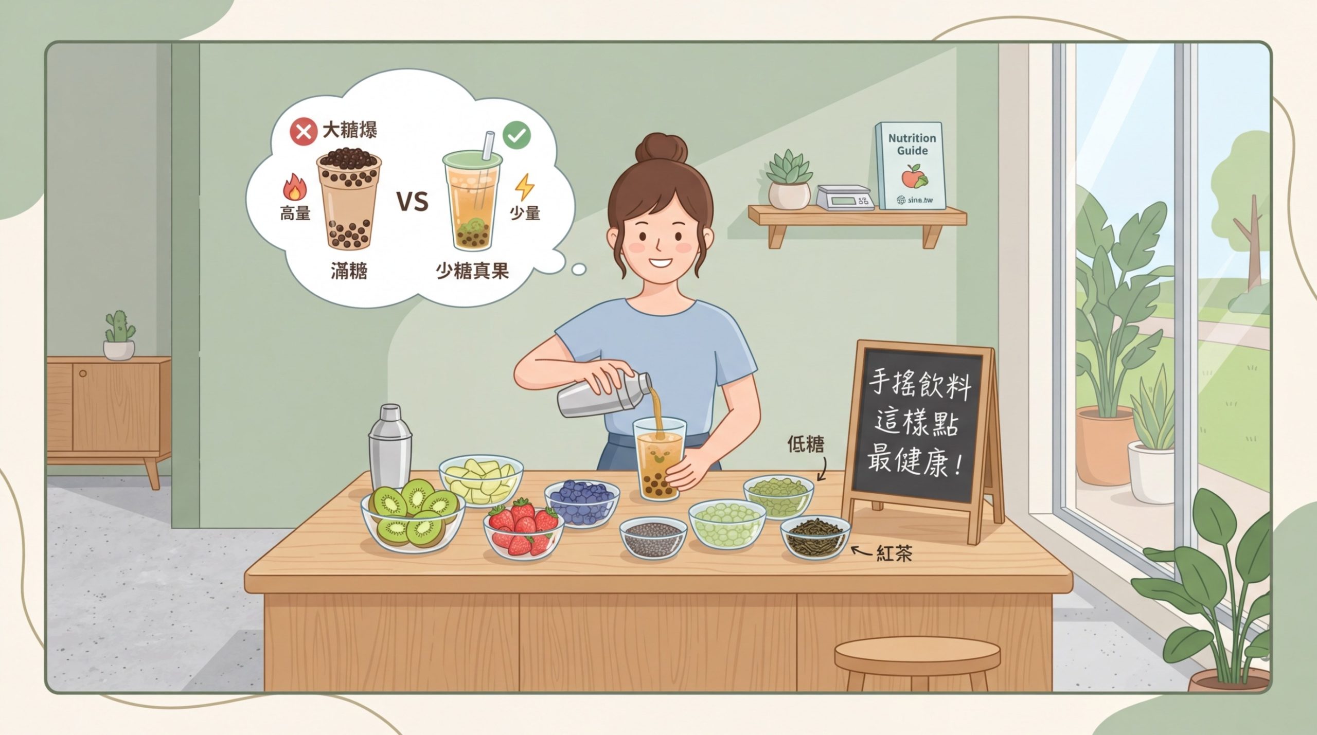 手搖飲料這樣點最健康！營養師公開減糖不減美味的點餐秘訣 - Illustration 1