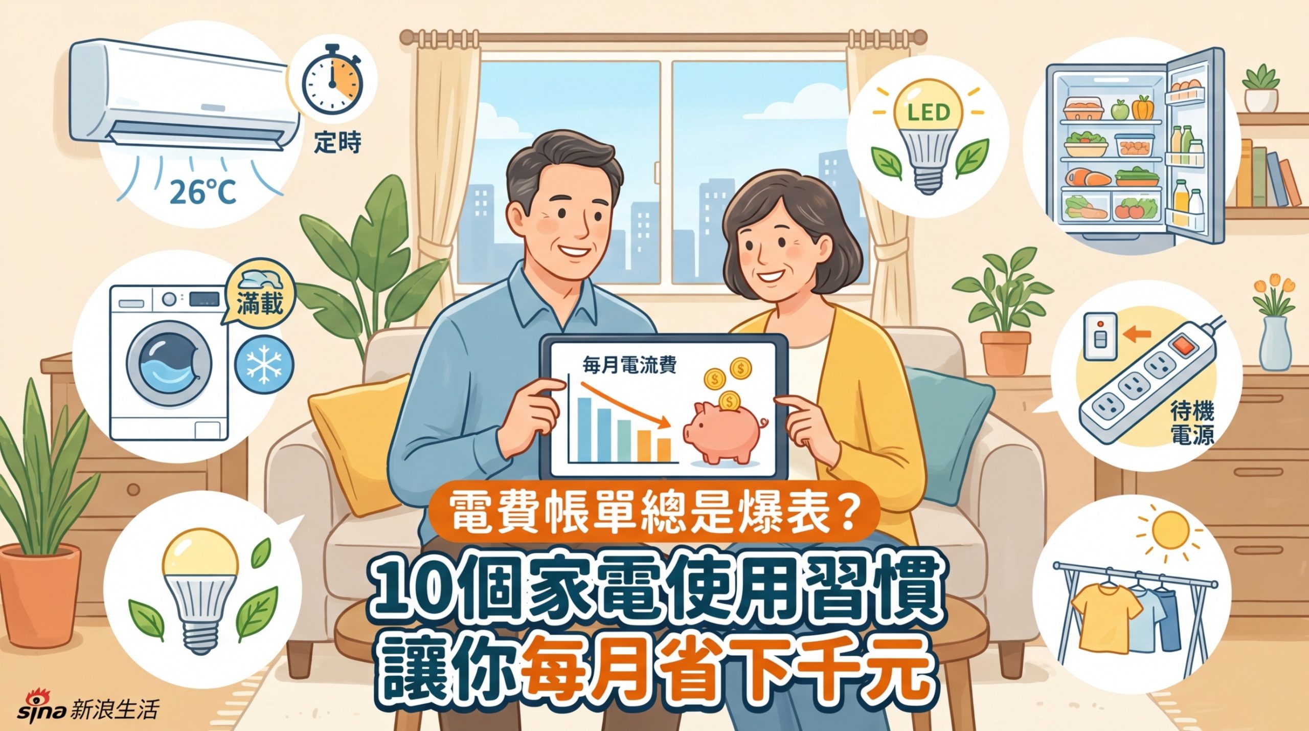 電費帳單總是爆表？10個家電使用習慣讓你每月省下千元 - Illustration 1