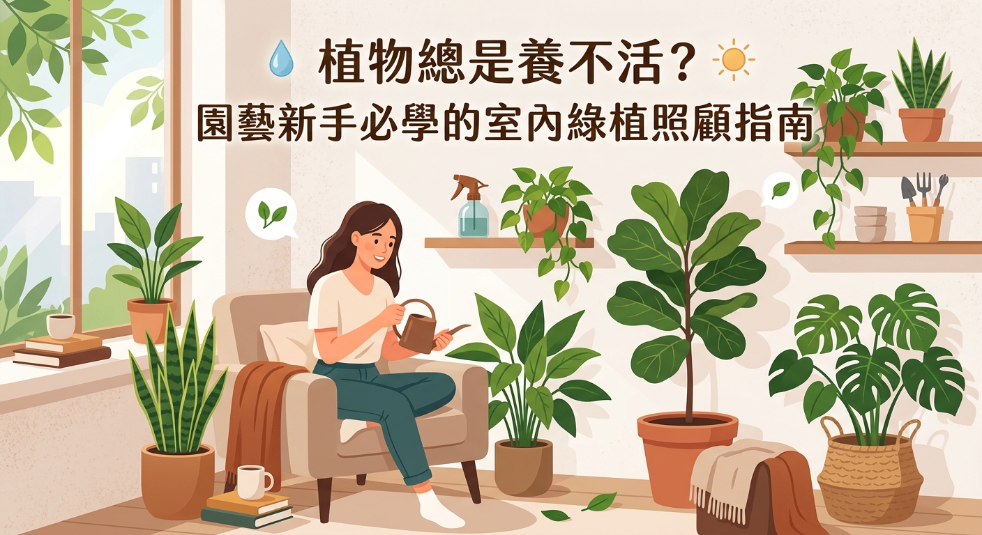 植物總是養不活？園藝新手必學的室內綠植照顧指南 - Illustration 1