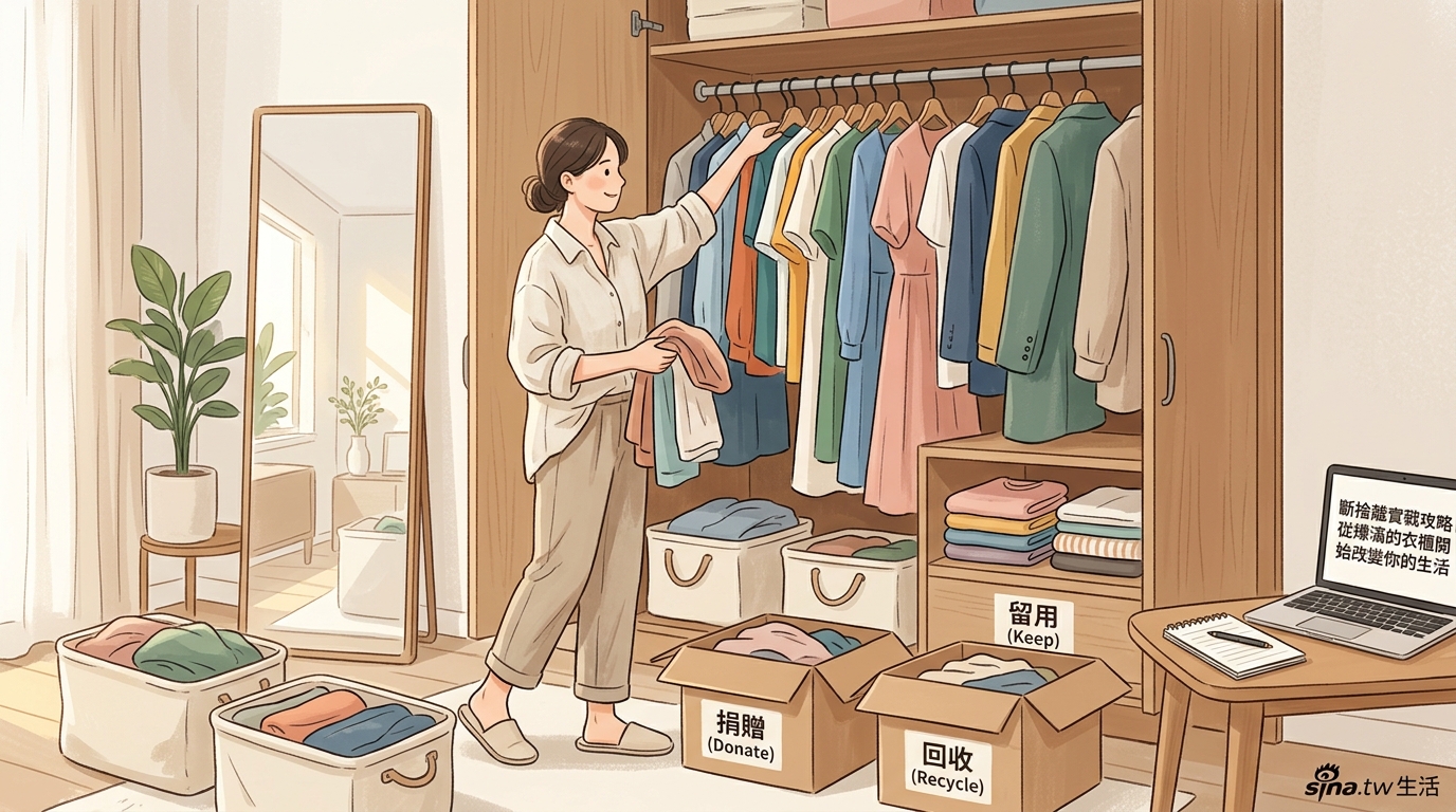 斷捨離實戰攻略：從爆滿的衣櫃開始改變你的生活 - Illustration 1
