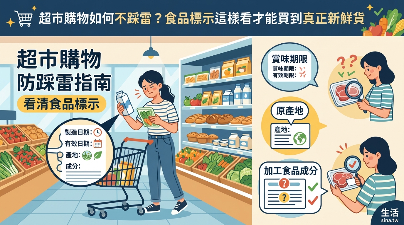 超市購物如何不踩雷？食品標示這樣看才能買到真正新鮮貨 - Illustration 1