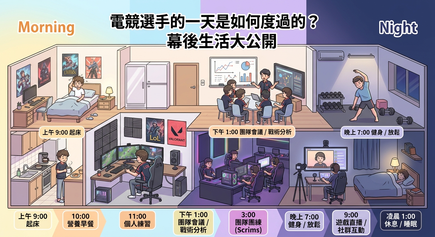 電競選手的一天是如何度過的?幕後生活大公開 - Illustration 2