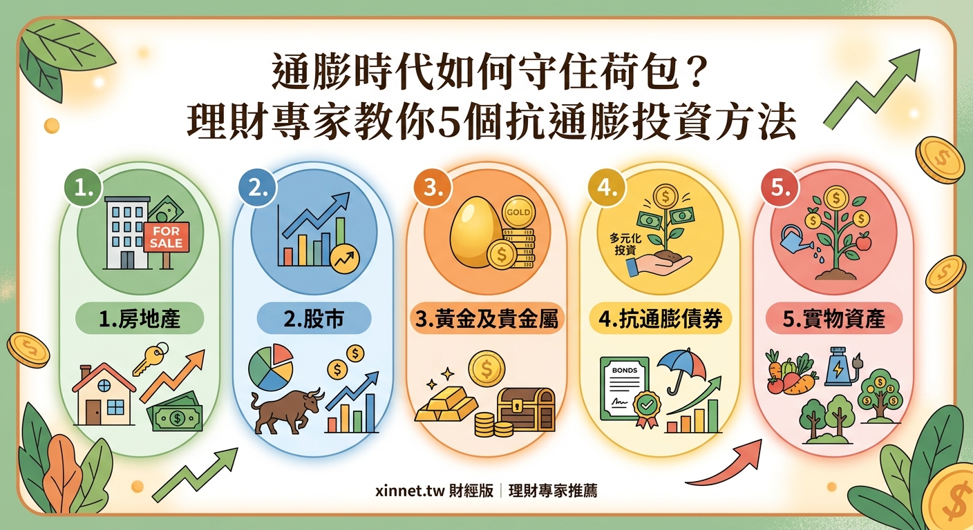 通膨時代如何守住荷包？理財專家教你5個抗通膨投資方法 - Illustration 1